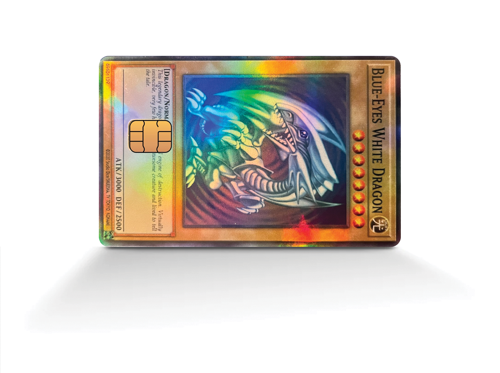 blue eyes white dragon holographic card Blue Eyes White Dragon